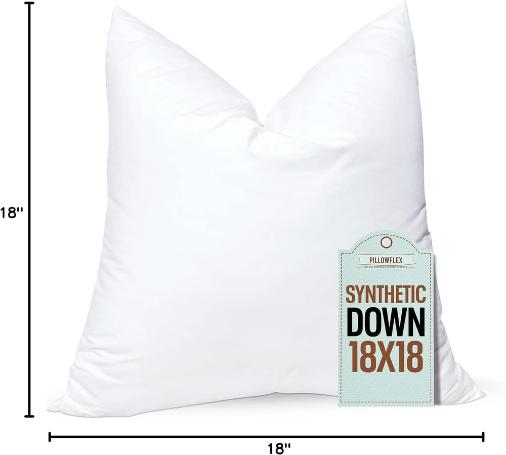 Pillowflex Synthetic Down Pillow Insert 18x18 in - Karate Chop Pillow