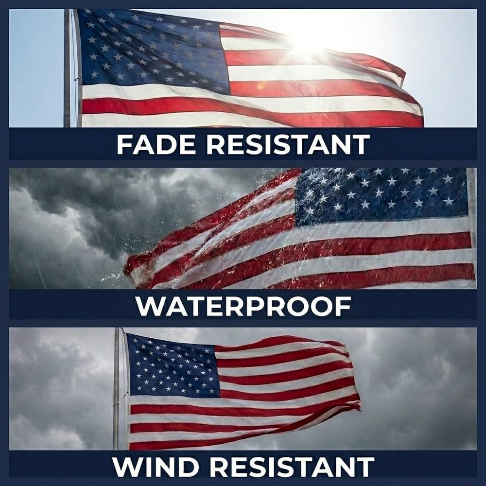 American Flags for Outside 3x5, Made in USA, Heavy Duty 210D Nylon