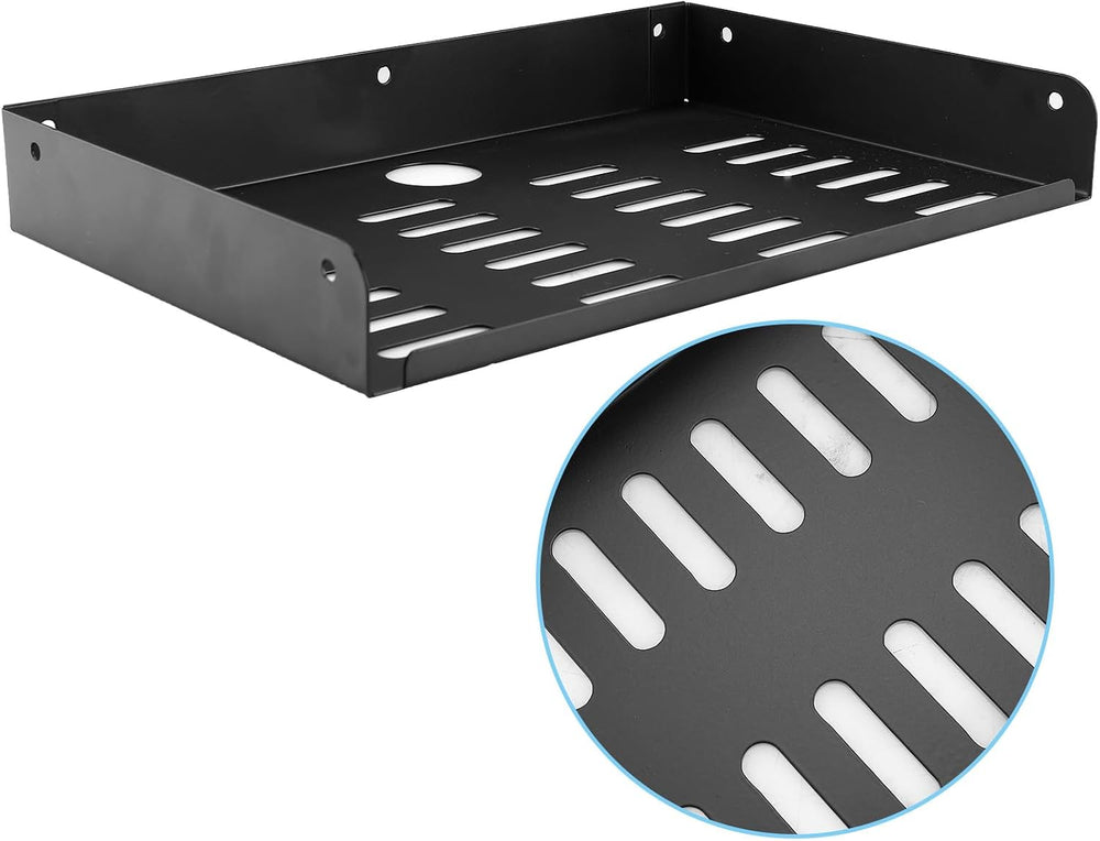 Metal Floating Shelf 12" x 8" Modern Wall Mounted Shelf for TV Comp...