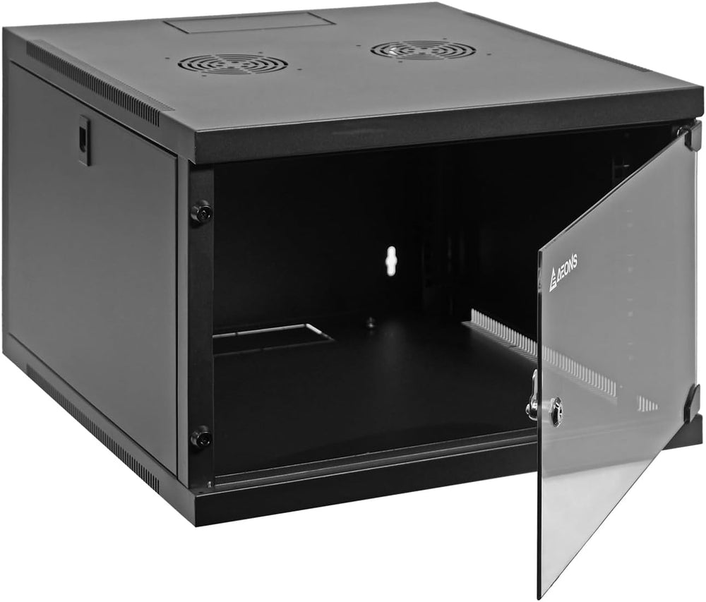 Aeons 6U Classic Wall Mount 19-inch IT Network Cabinet Enclosure Server Rack ...