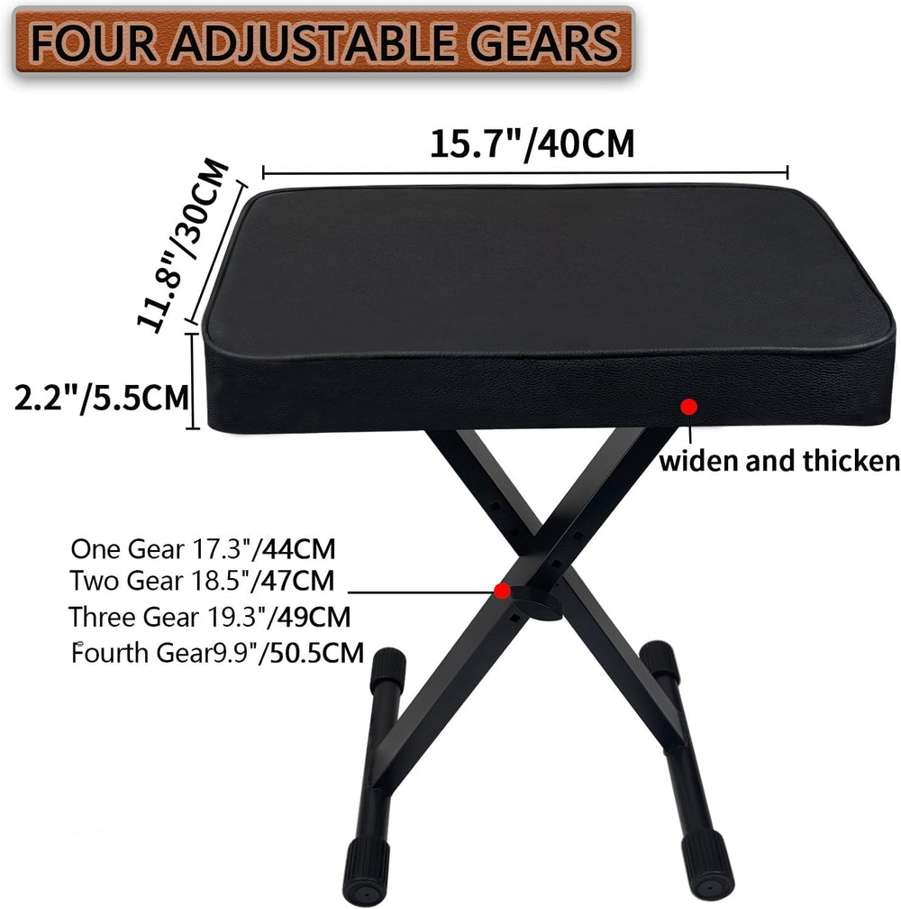 Piano Bench, Keyboard Stool,Piano Stool,16''-20'' Height Adju...