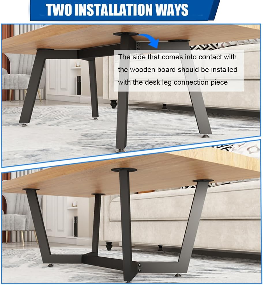 KaKaBB Metal Coffee Table Legs 18 Inch, Dual Use Furniture Legs for TV Stands...