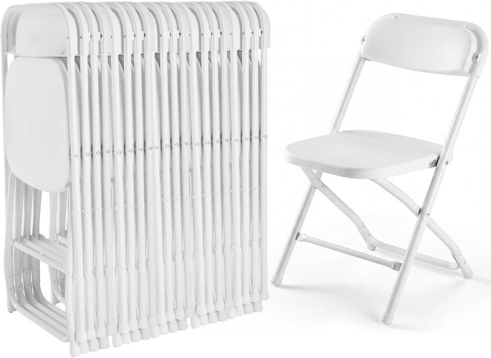 DUMOS Plastic Folding Chairs Sets of 20, Portable Chairs, Home Office