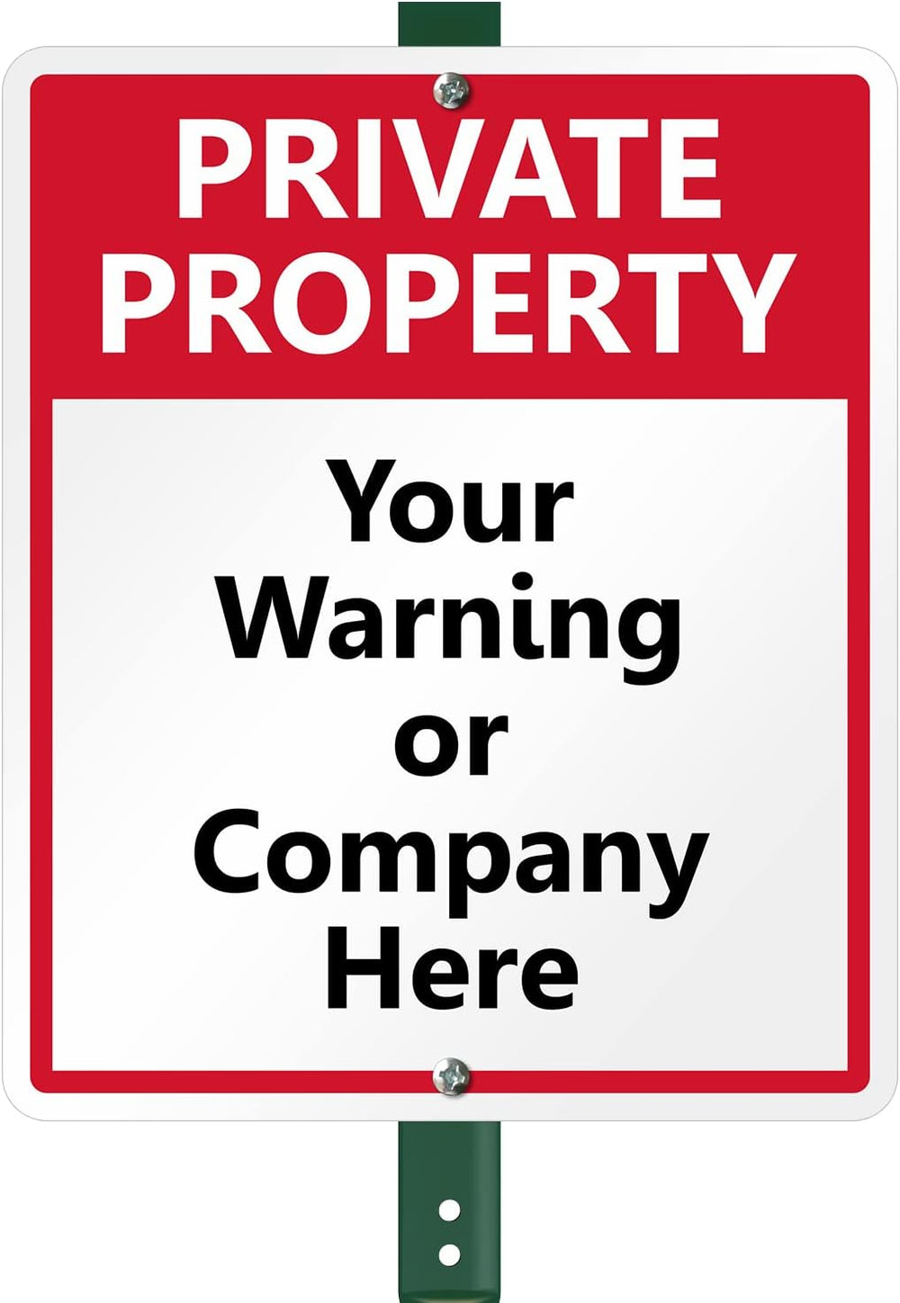 SmartSign 12 x 10 inch “Private Property” Custom Yard Sign & Stake Kit-Ad...