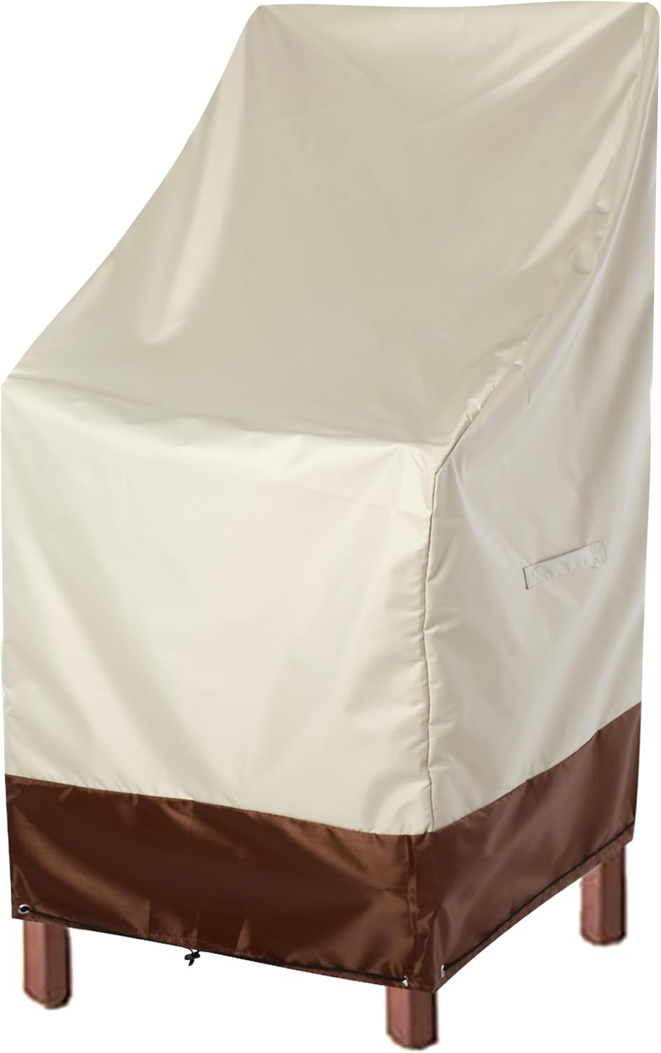RosieLily Patio Chair Covers High Back Outdoor Bar Stool Covers (1 Pack-Beige...
