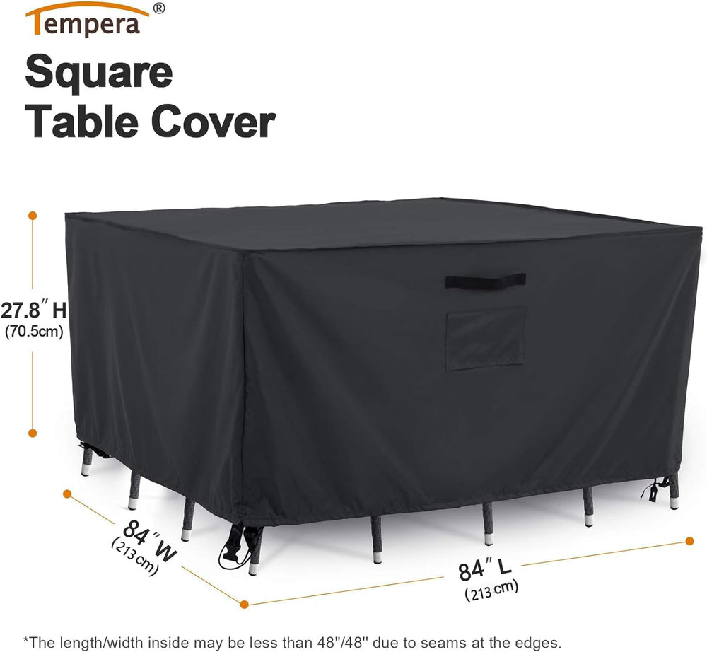 Tempera Outdoor Dining Set Cover for Outside Table and Chairs, Square Patio T...