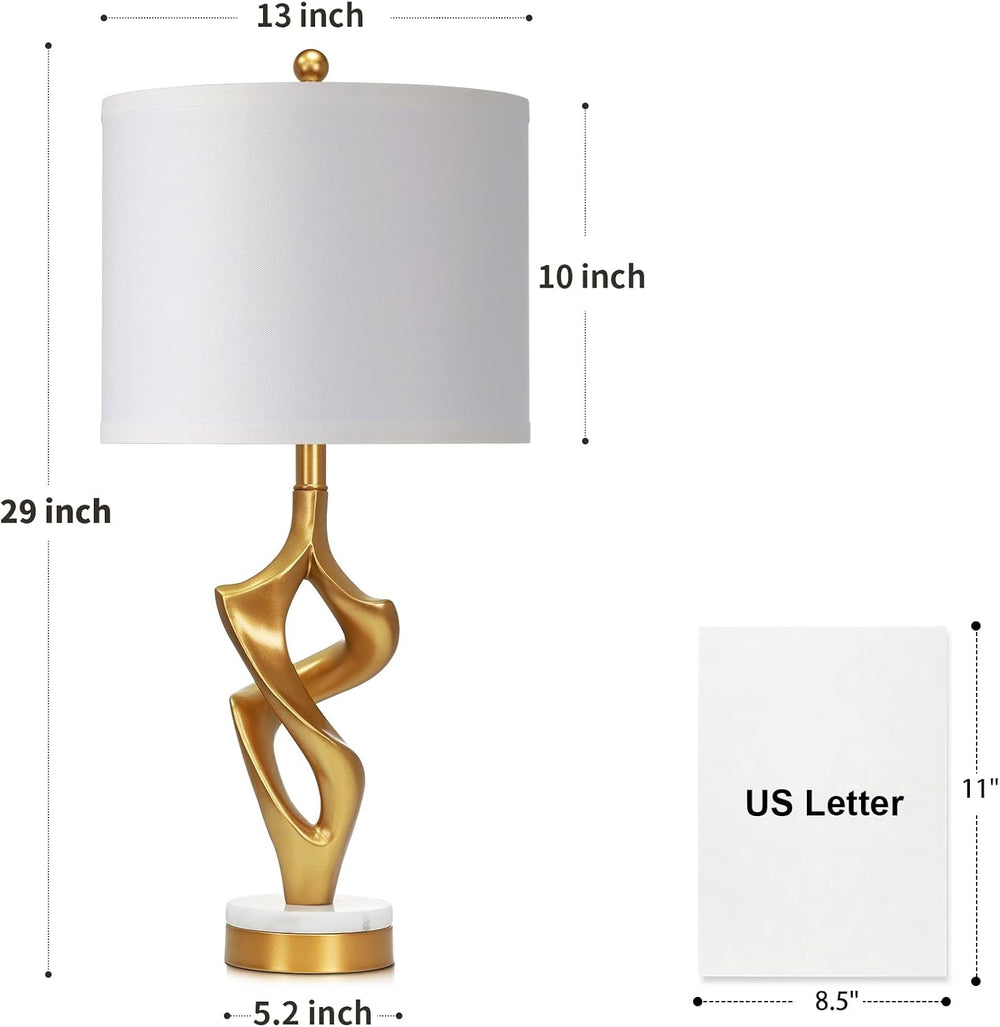Ruzectt 29" Tall Gold Table Lamps Set of 2 for Living Room, 3 Color Temp...