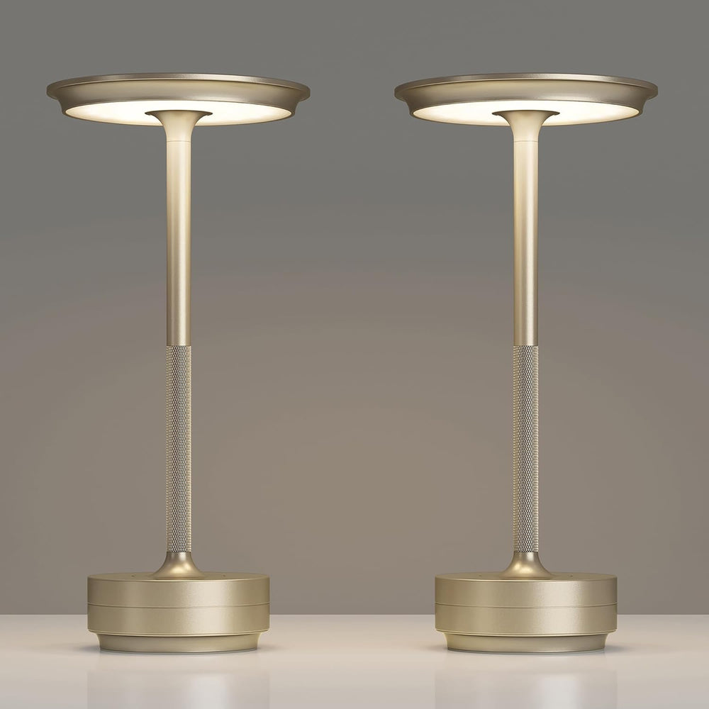 TBBGA 2 Pack Rechargeable Table Lamps Cordless, 5000mAh Outdoor Table Light