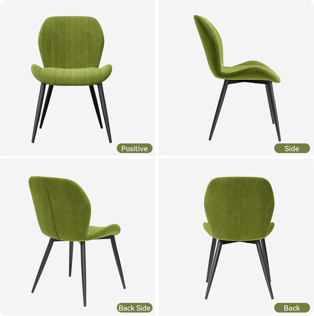 Modern Dining Room Chairs, Velvet Dining Chairs Set of 2