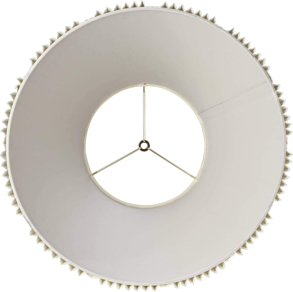 Hosea Extra Large Eggshell White Pleated Bell Shade 10x19x13x12.25 (Spider)