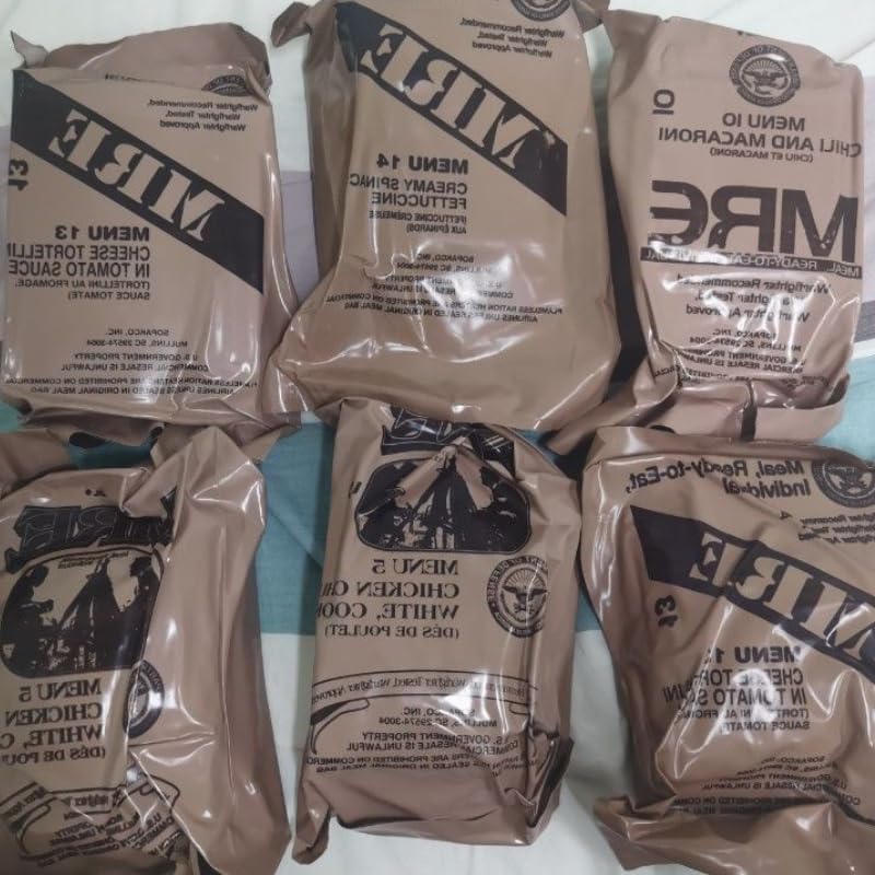 6-pack MRE Meals Ready to Eat 2025, 2026 or newer insp. Genuine military food...