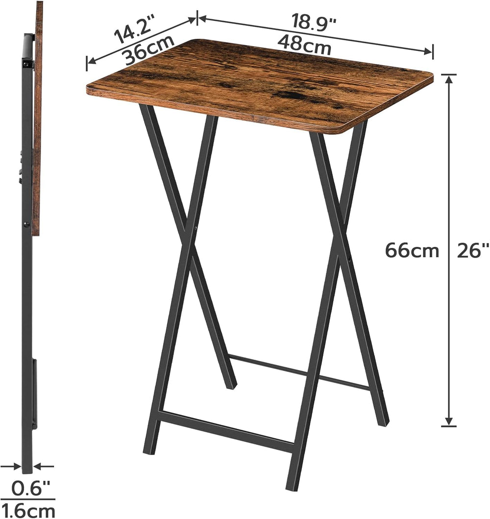 HOOBRO Folding TV Tray Table, TV Tray, Snack Table for Small Space