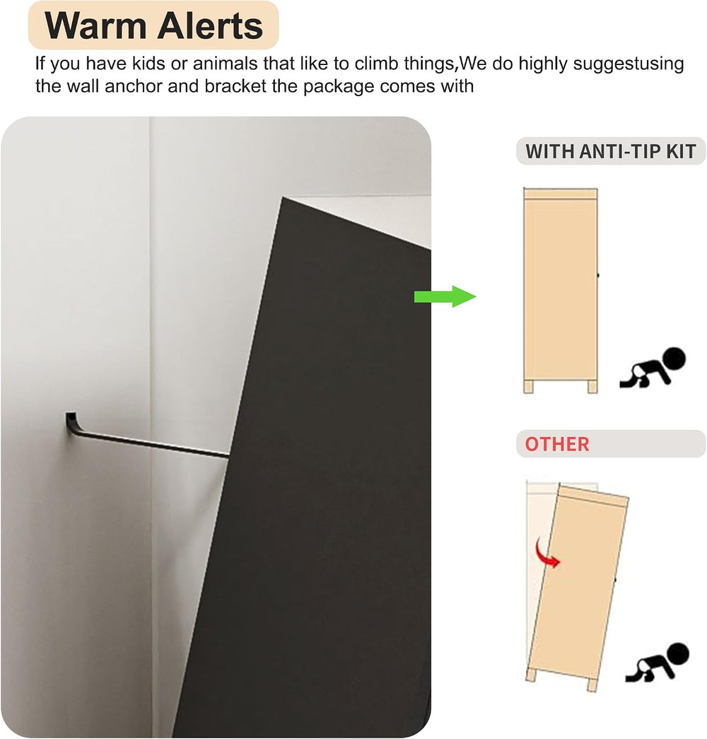 Baborokic Metal Wardrobe Cabinet,71 Armoire Wardrobe Closet with Drawers and ...