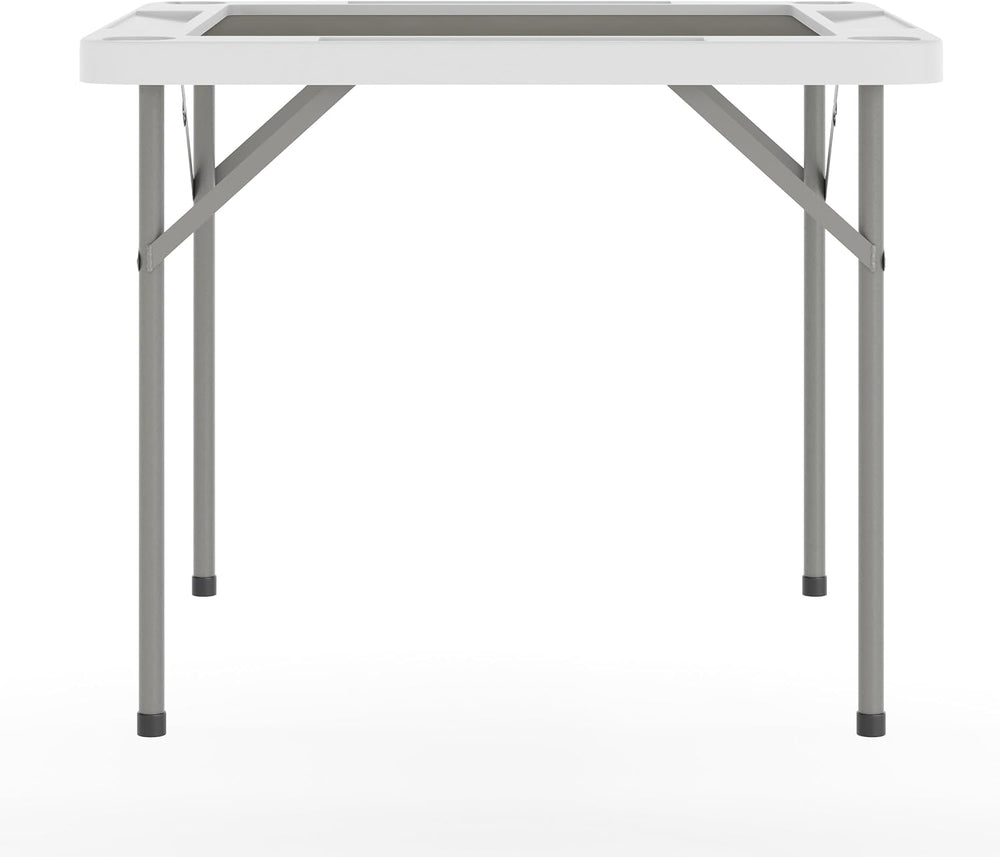 Flash Furniture 34.5" White Folding Card Game Table