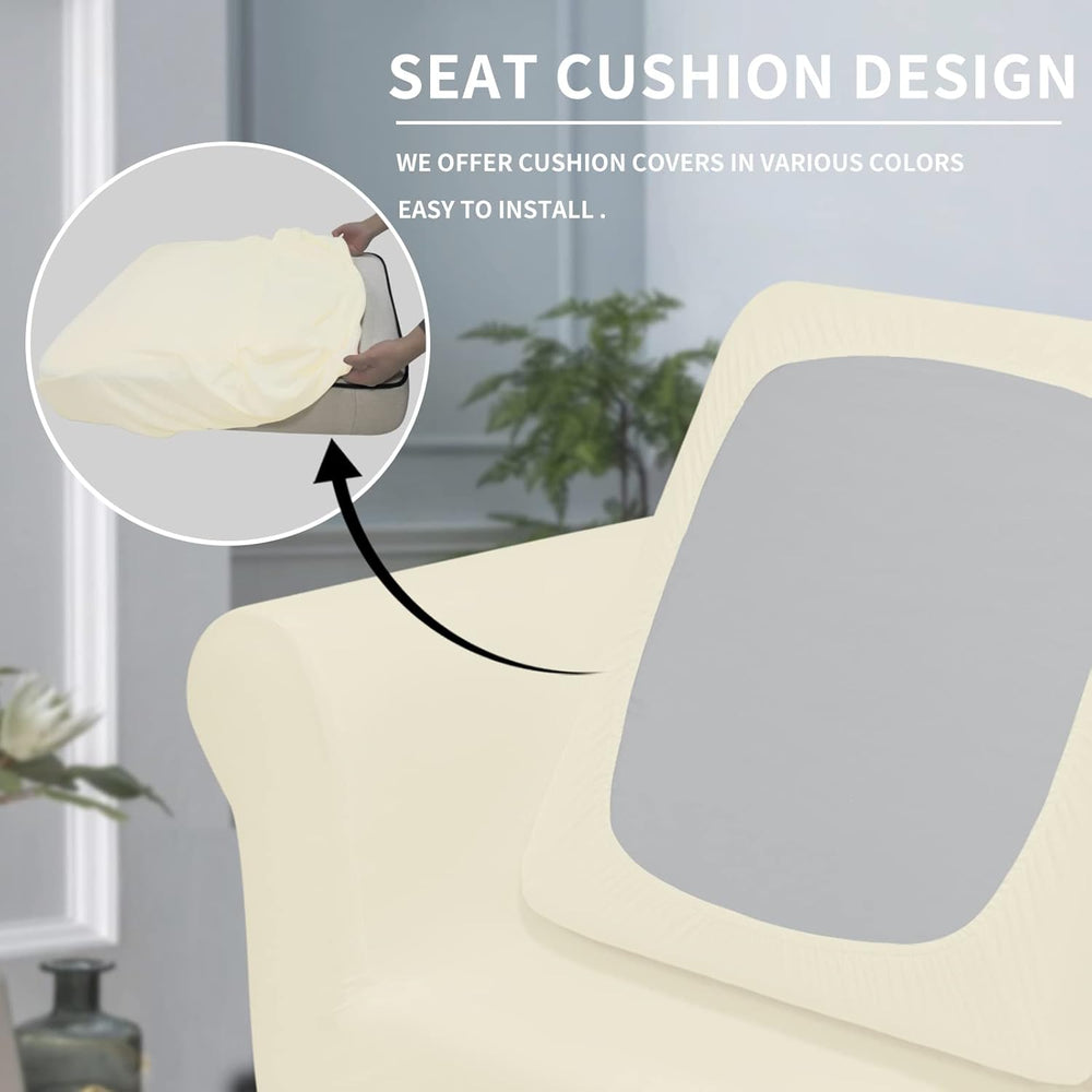 Easy-Going 2 Pieces Stretch Sofa Slipcover for Armchair Washable