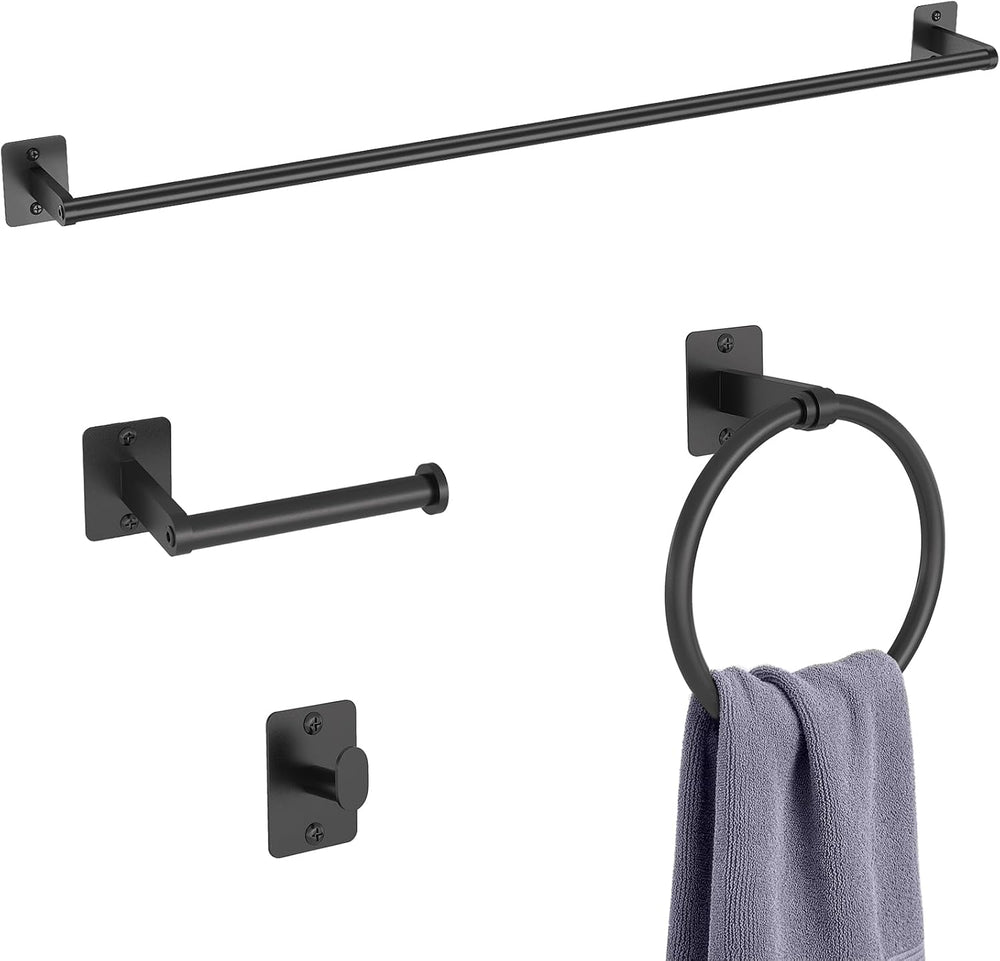 KLJKPA 4-Piece Bathroom Hardware Set, 32 inch Bathroom Towel Holder