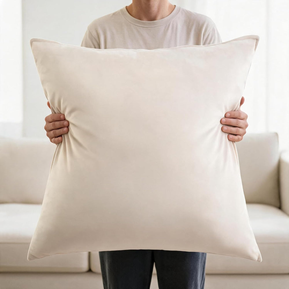 32 x 32 Inch Velvet Pillow Cover, Extra Large Decorative Throw Pillow Cover f...