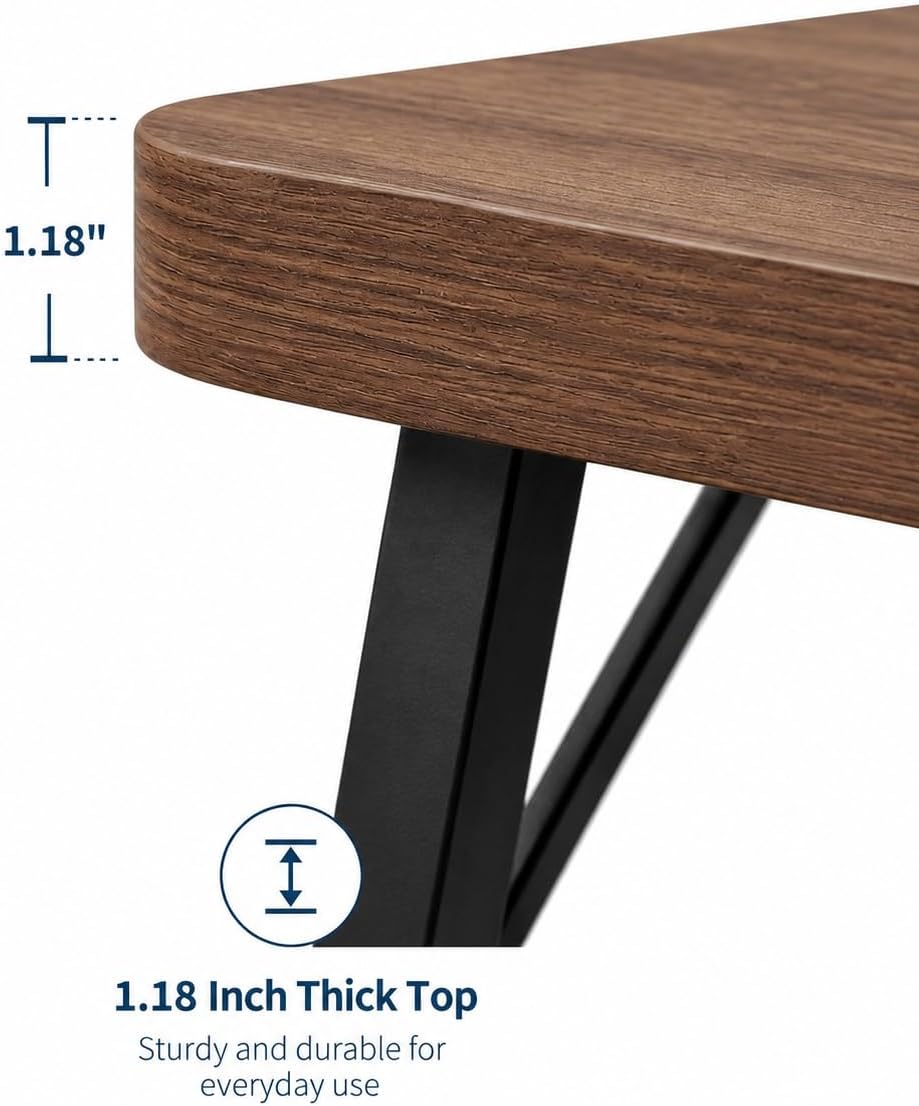 Garvee 39.4'' Small Coffee Table for Living Room, Rectangular Center ...