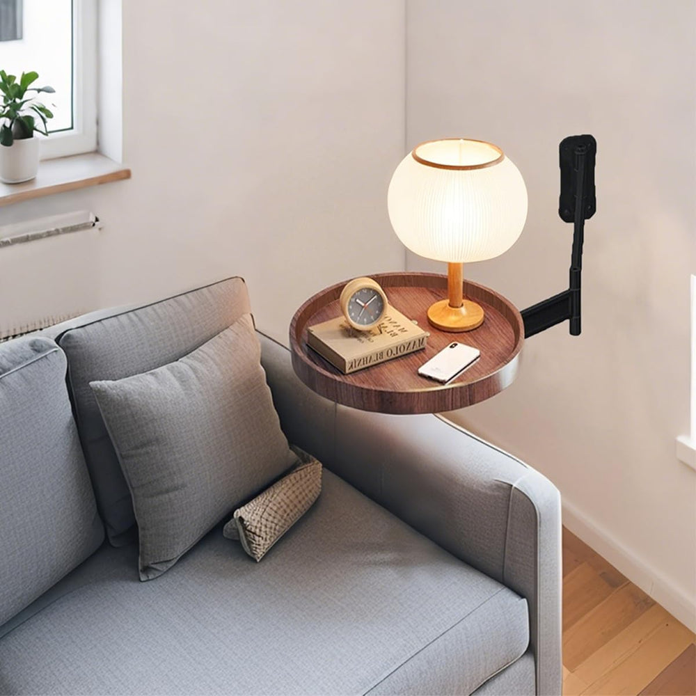 Retractable Wall Mount Folding Table, Adjustable Wall Mounted Coffee Table, B...