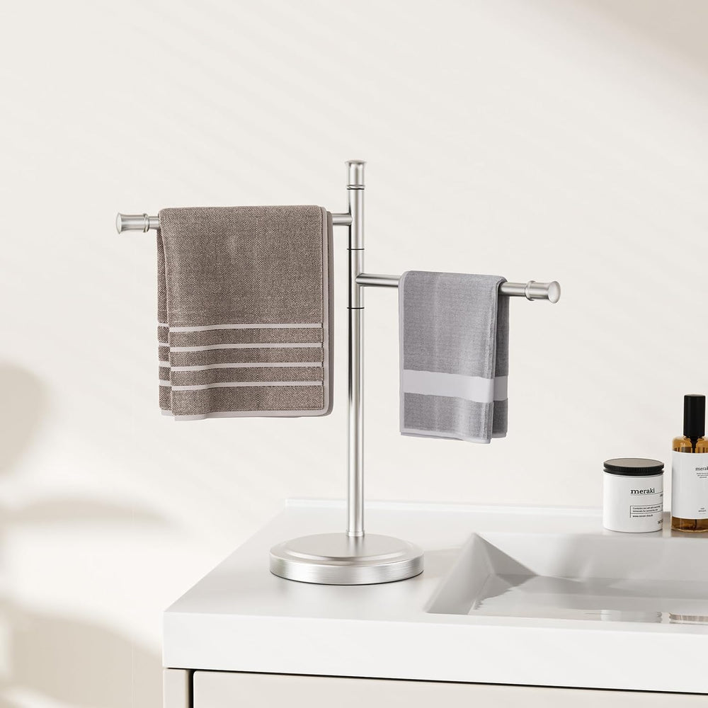 Brushed Nickel Hand Towel Holder Stand Towel Bar Hanger