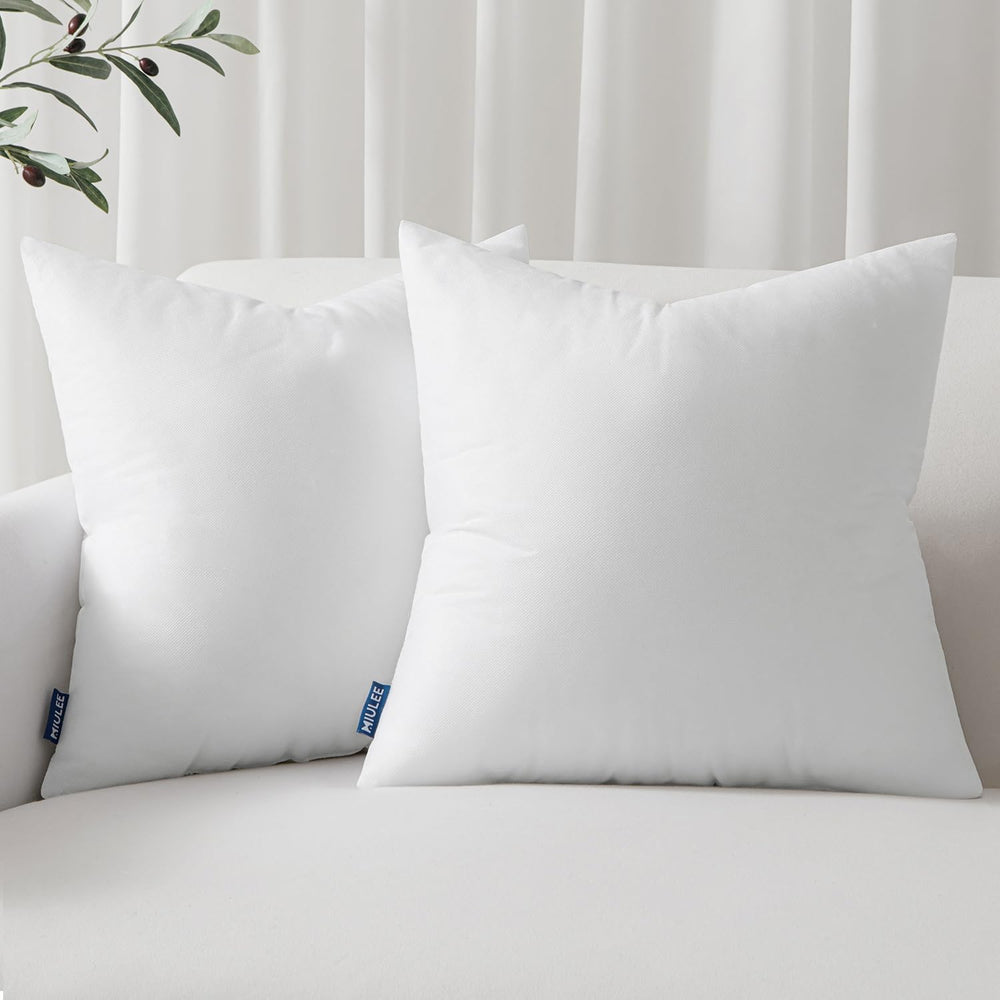 MIULEE Set of 2 Throw Pillow Inserts 24x24 Inches with 100% Virgin Filling