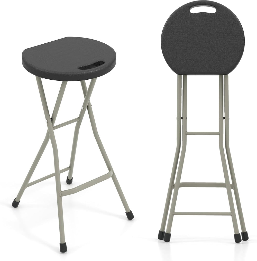 Goplus Folding Stool, 2 Pack 28 Inch Foldable Camping Seat for Adults with 55...