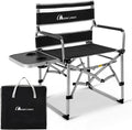 MOON LENCE Directors Camping Chair, Heavy Duty,Oversized Portable Folding Chair with Side Table for Beach, Fishing,Picnic,Lawn,Outdoor Event