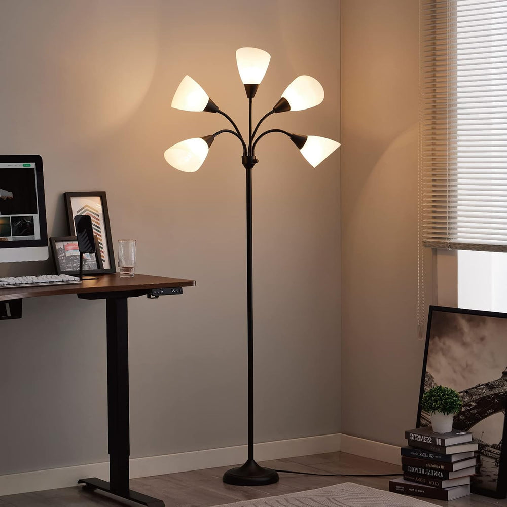 HonoDing Medusa Floor Lamps Standing Lamps 5 Heads Adjustable Reading Light L...