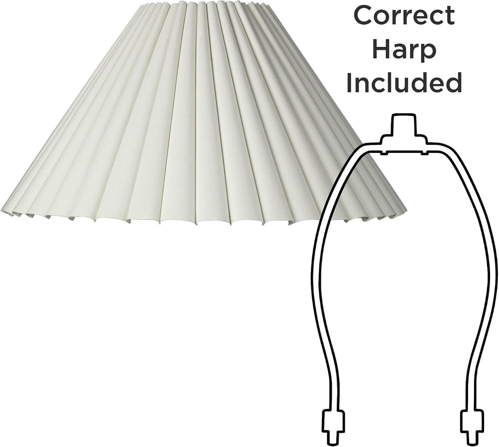 Antique Extra Large White Box Pleat Shade 6.75x20.75x12.5 (Spider) Set 2