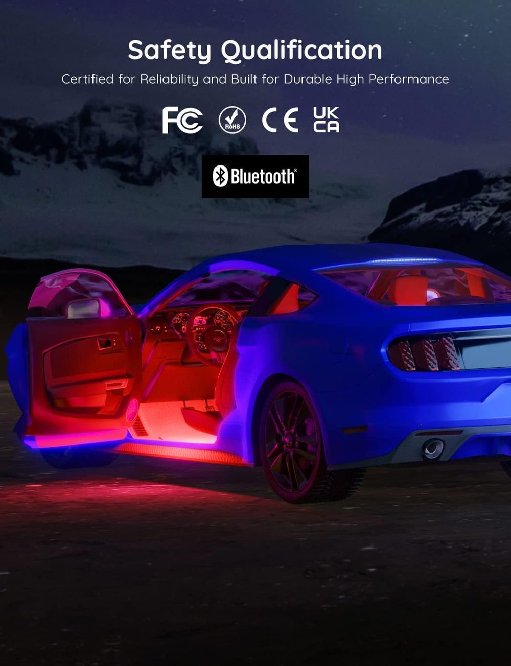 Govee Car Lights, RGBIC, Smart Interior Car Lights, APP&Remote Control