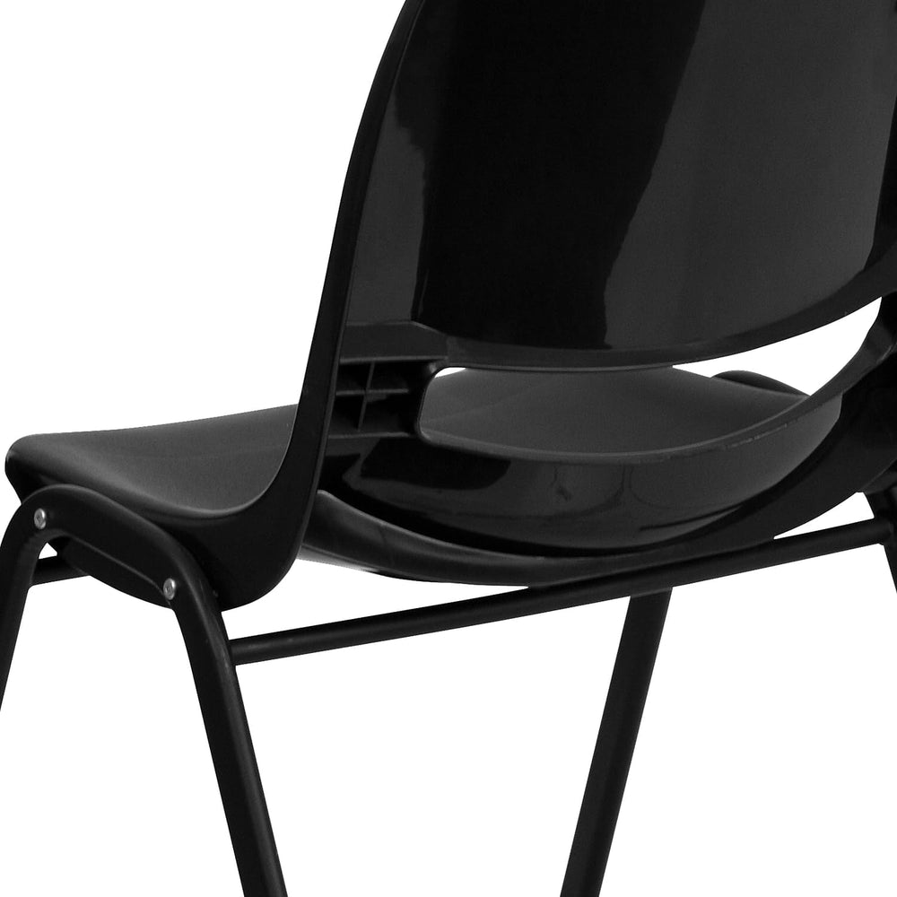 Flash Furniture HERCULES Series 880 lb. Capacity Black Ergonomic Shell Stack ...