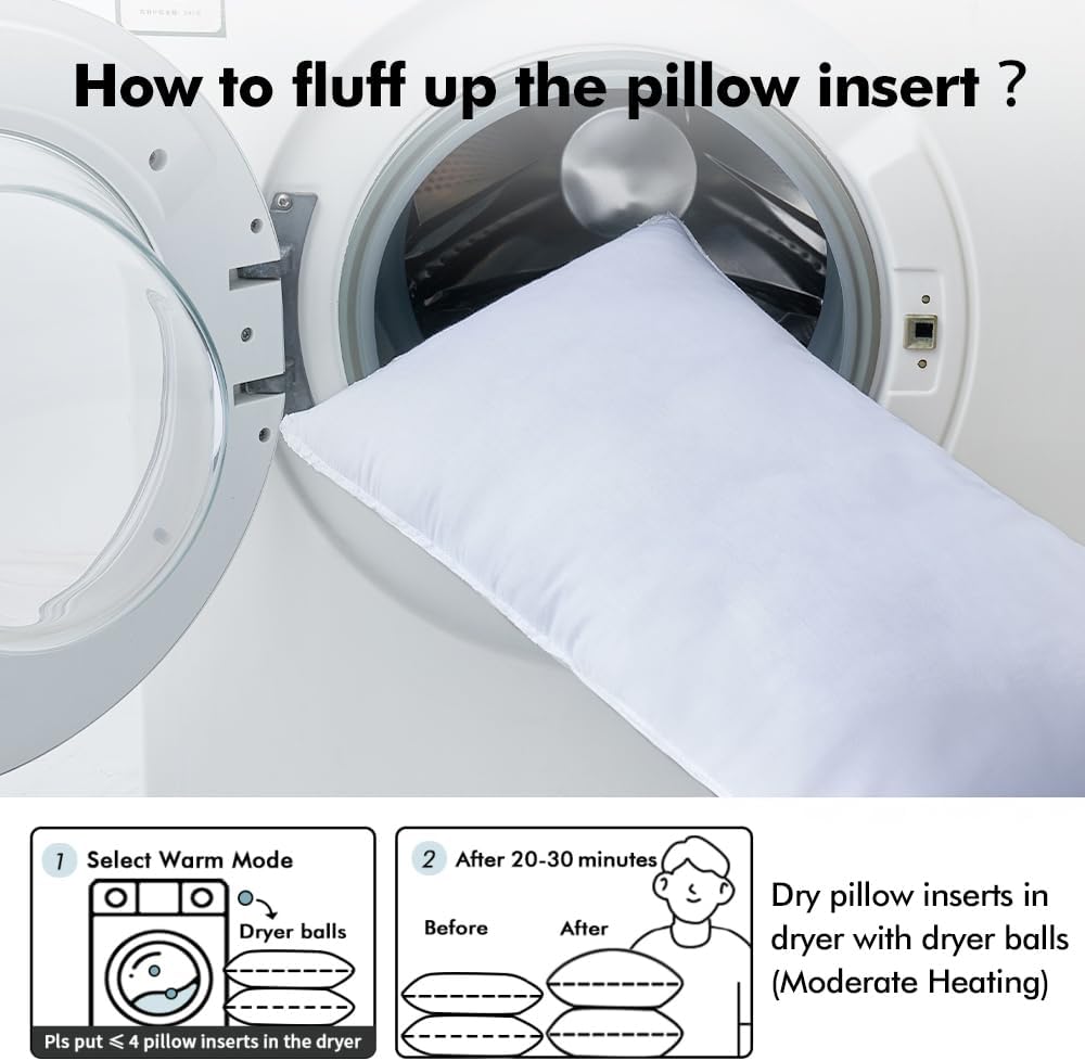 MIULEE 24x24 Pillow Inserts Pack of 2,Down Alternative Throw Pillows