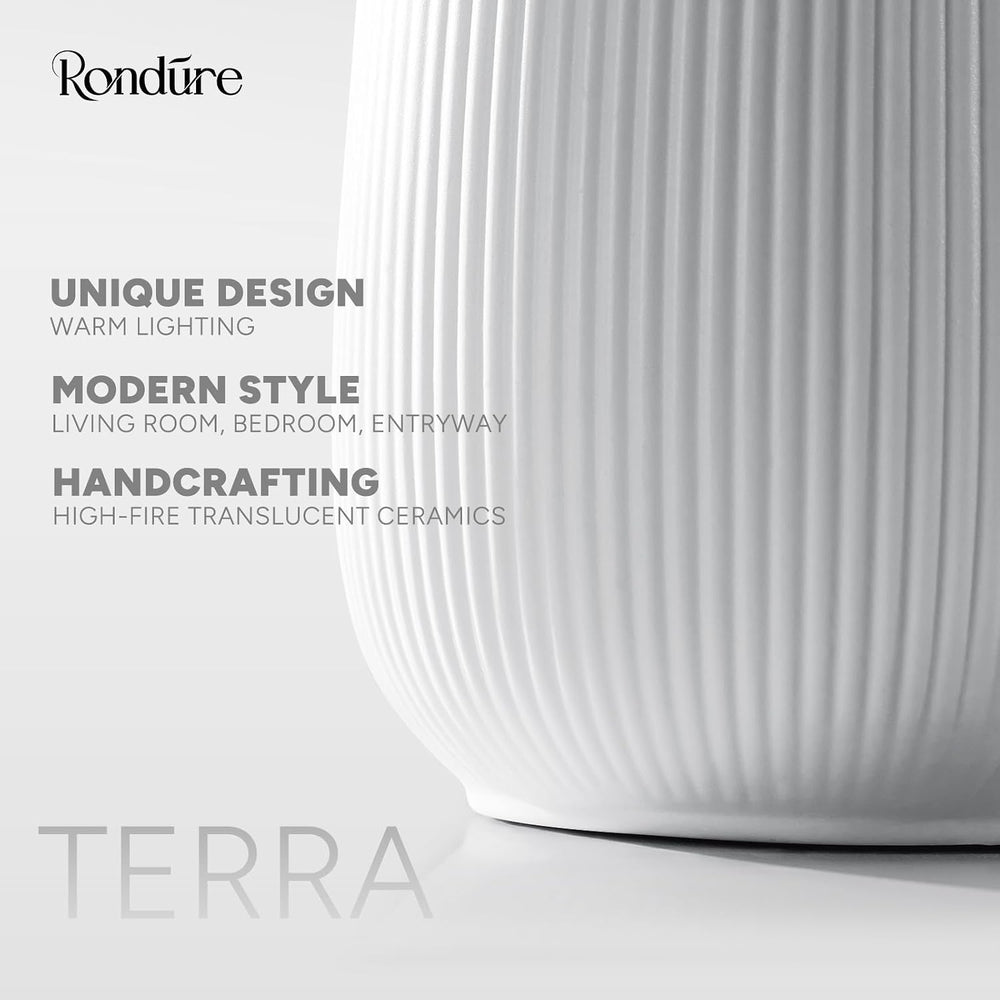 RONDURE Modern Ceramic Decorative Table Lamp Living Room Bedroom Bedside