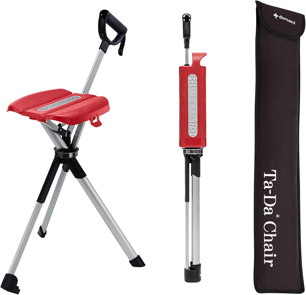 STEP2GOLD Ta-Da Chair Series 2- Portable Walking Stick, Cane with Seat, Folda...