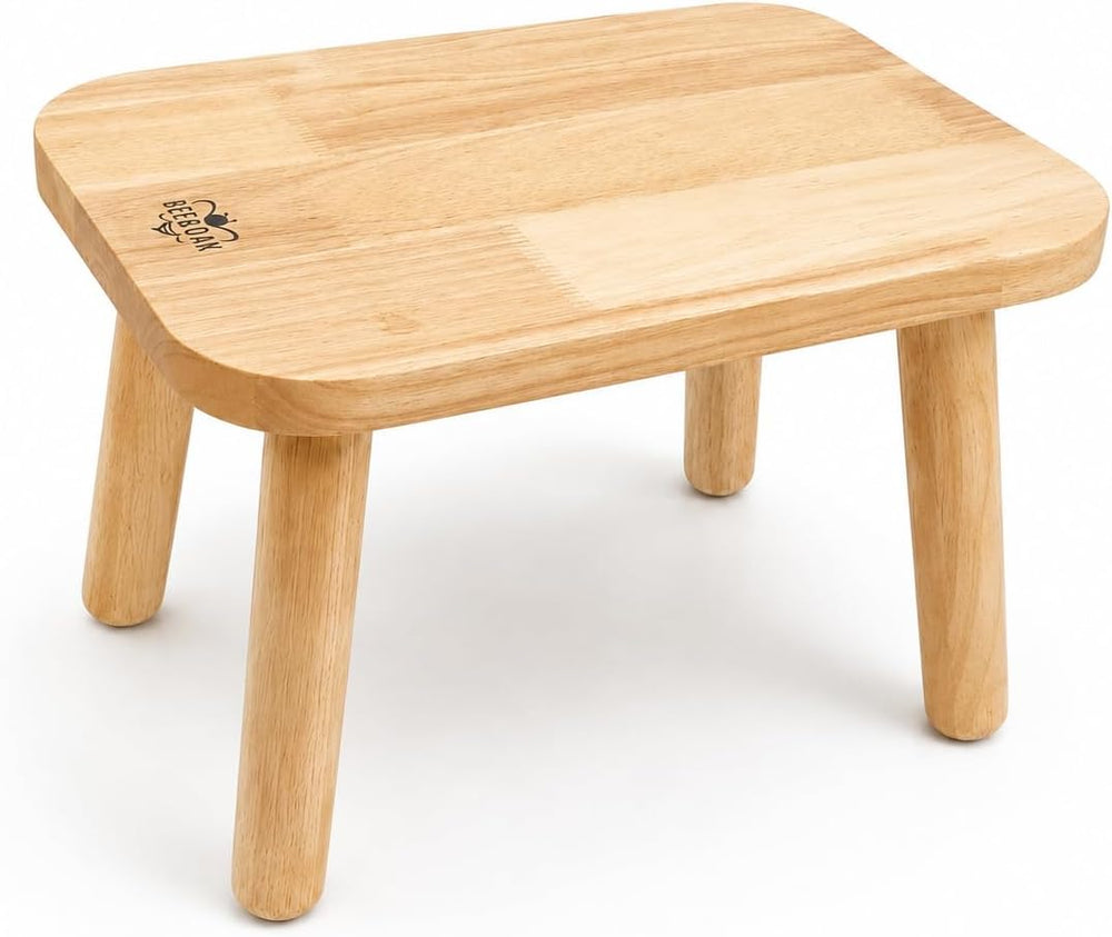 BEE&OAK 13.4 Inch Heavy Duty Wooden Step Stools for Adults - Non Slip, 30...