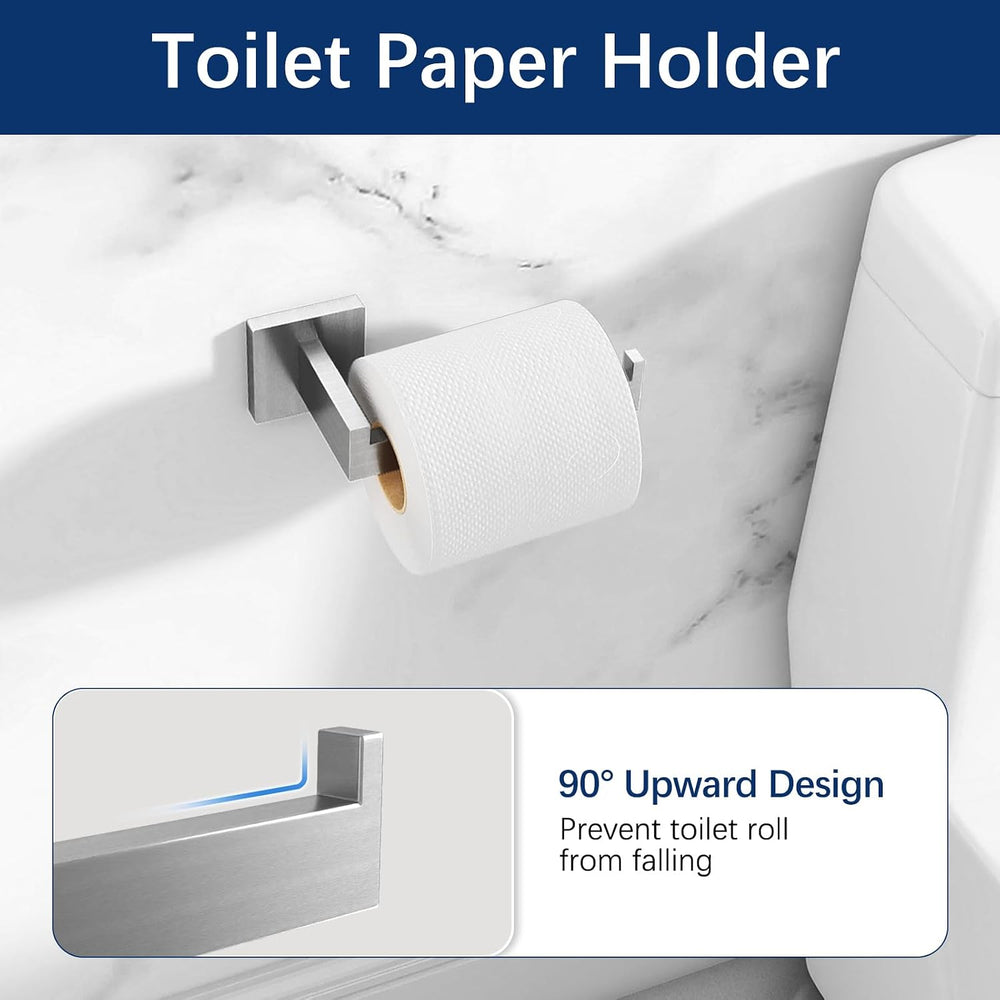 Gypie 24Inch Bathroom Accessory Set Wall Mounted, Brushed Nickel 5-Pieces