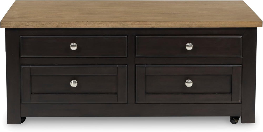 Signature Design by Ashley Drazmine Casual Lift-Top Coffee Table with 4 Drawe...
