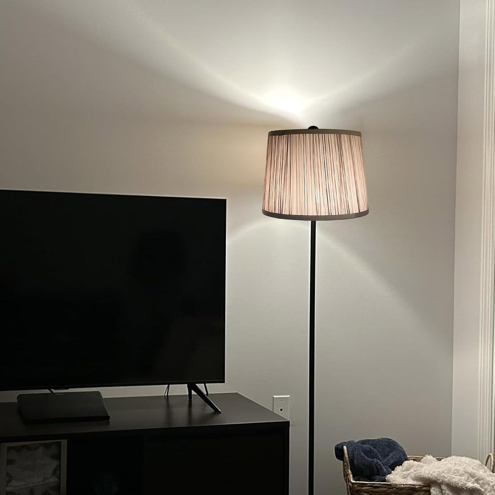 Drum lamp shades, 12" top x 14" bottom x 9.5" high Beige lamps...