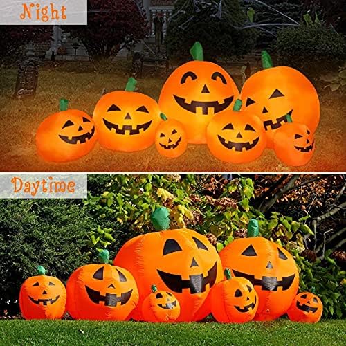 7.5 FT Inflatable Pumpkin Halloween Decorations, Halloween Blow Up Yard Decor...