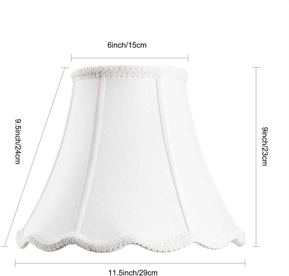 White Bell Lampshade, 6''x11.5''x9'', Solid Lamp Shad...