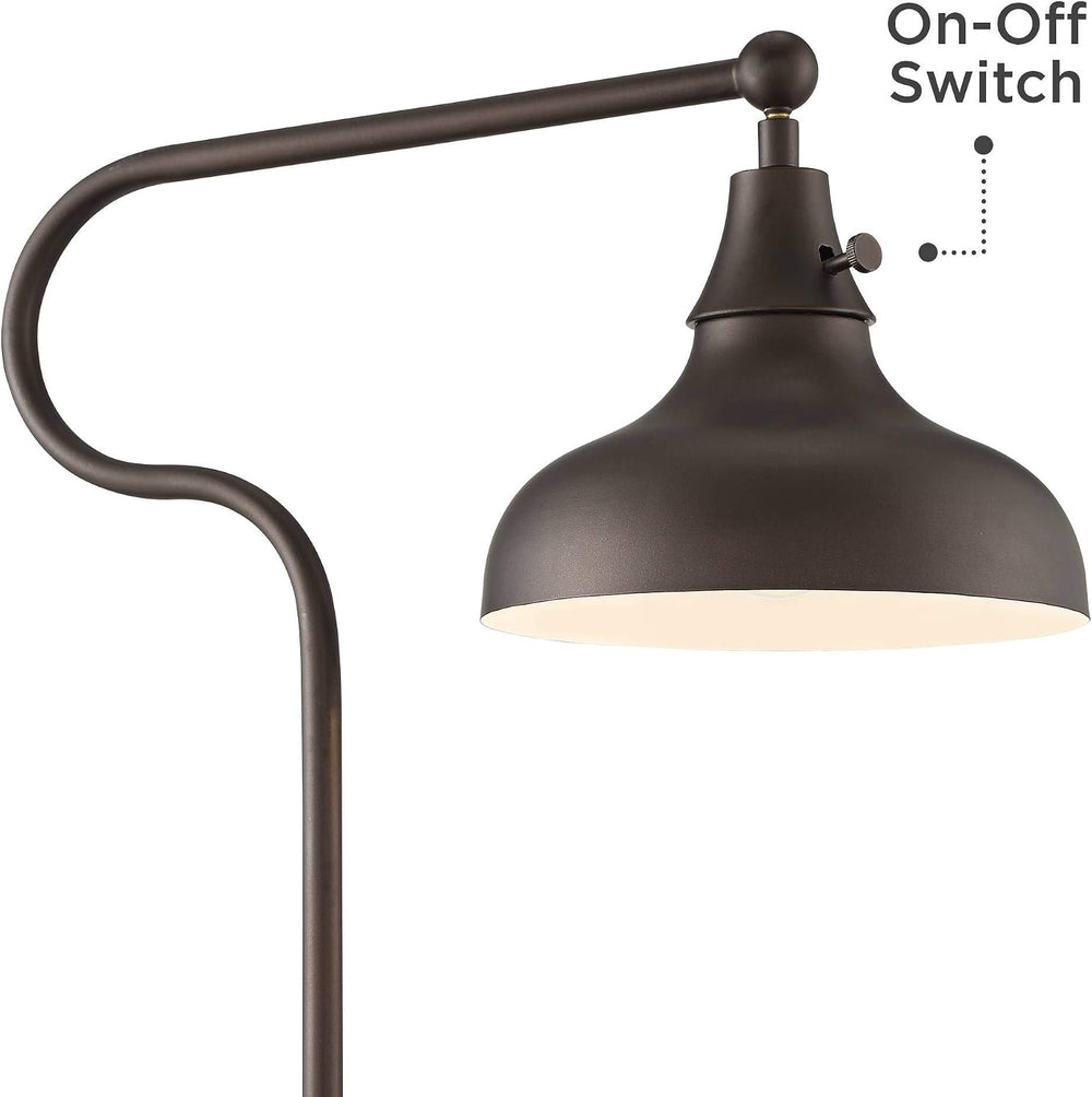 Industrial Bronze Adjustable Downbridge 57" Tall Floor Lamp