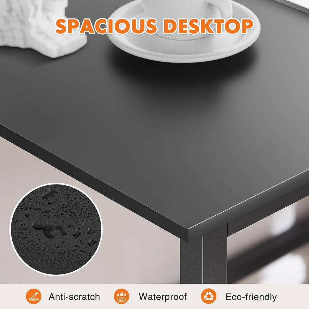 Sweetcrispy 40-Inch Small Computer Desk for Bedroom Home Office, Black