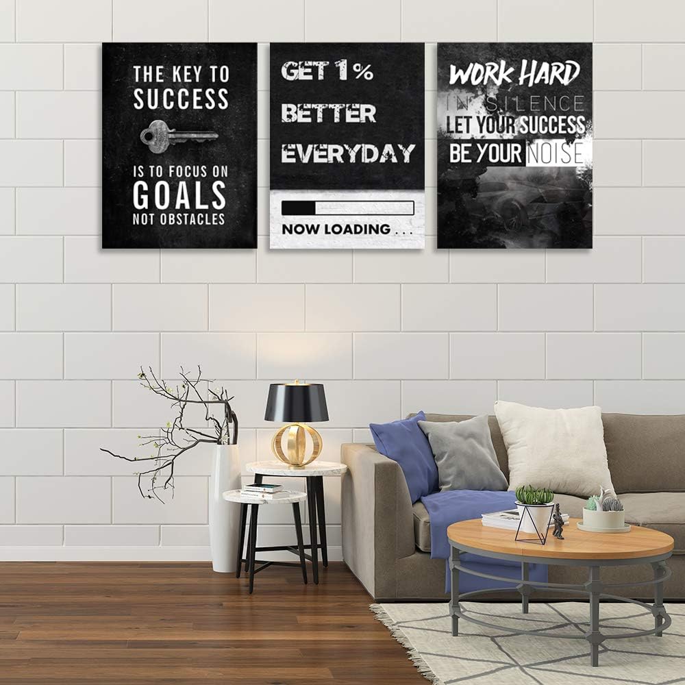 Motivational Wall Decor Inspirational Wall Art Canvas Poster Success Goal Art...