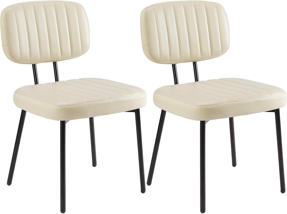 DUMOS Dining Chairs Set of 2, PU Leather Dining Room Chairs with Backrest