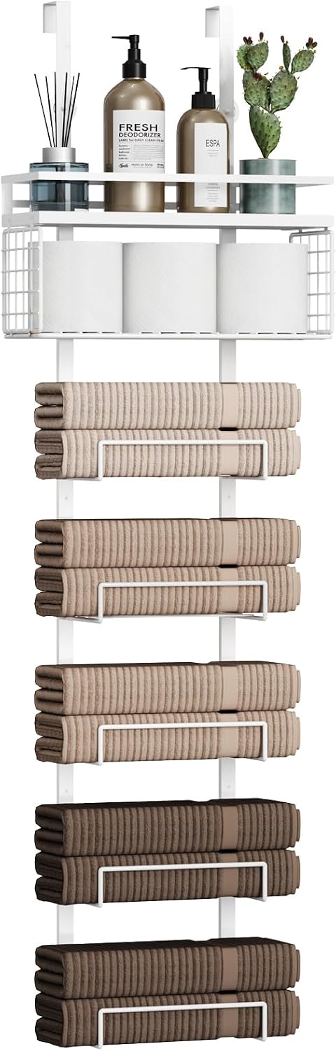 Aetyord Towel Racks for Bathroom Over The Door Towel Racks Towel Storage Orga...