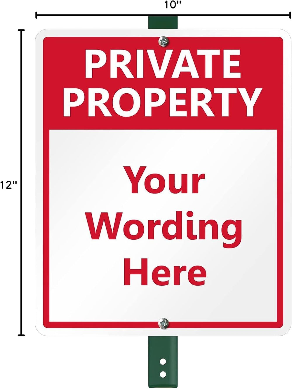 SmartSign 12 x 10 inch Custom “Private Property” Yard Sign & Stake Kit - ...