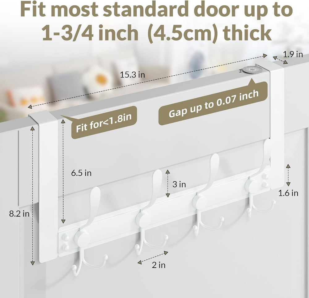 Heavy Duty Over The Door Hooks Rustproof - 25lb Over The Door Towel Rack for ...