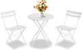 GarveeLife 3 Piece Patio Bistro Set, Patio Furniture Set, White