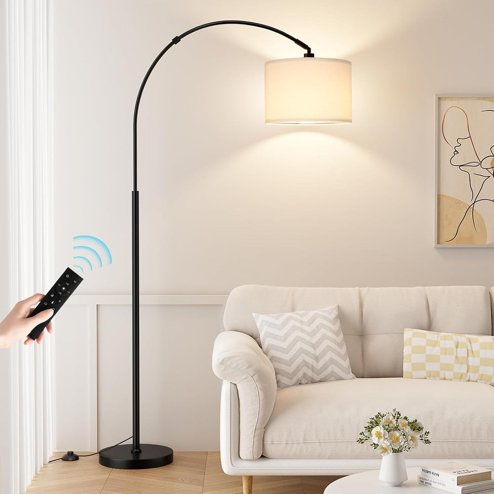Ambimall Dimmable Arc Floor Lamp with Remote, Color Temp Adjustable