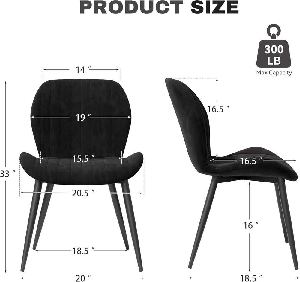Modern Dining Room Chairs, Velvet Dining Chairs Set of 6